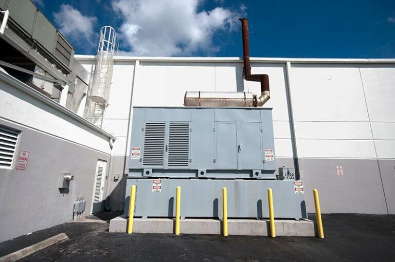 industrial generator outside facility