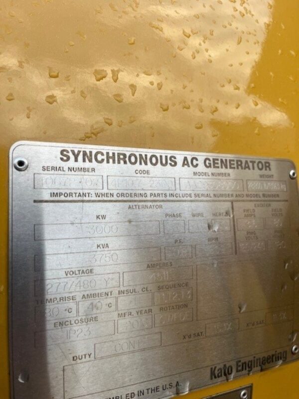 KATO ENGINEERING GENERATOR END - Image 7