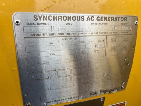 KATO ENGINEERING GENERATOR END - Image 8