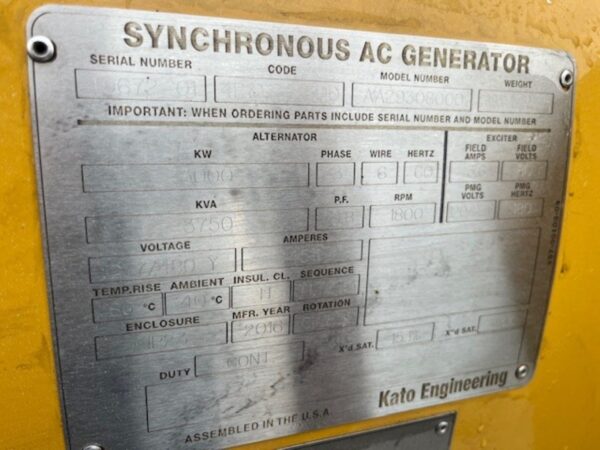 KATO ENGINEERING GENERATOR END - Image 7