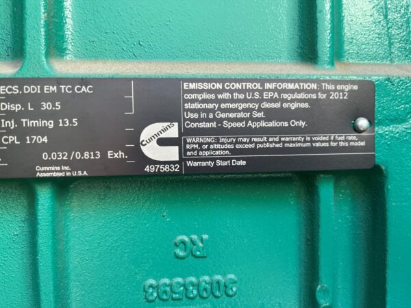 CUMMINS QST30-G5 800KW - Image 6