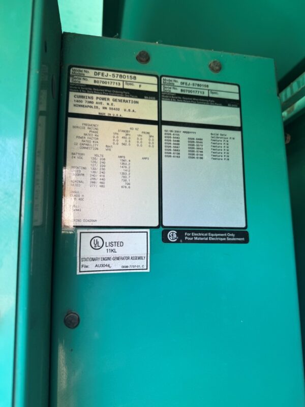 CUMMINS QSX15-G9 450KW - Image 8